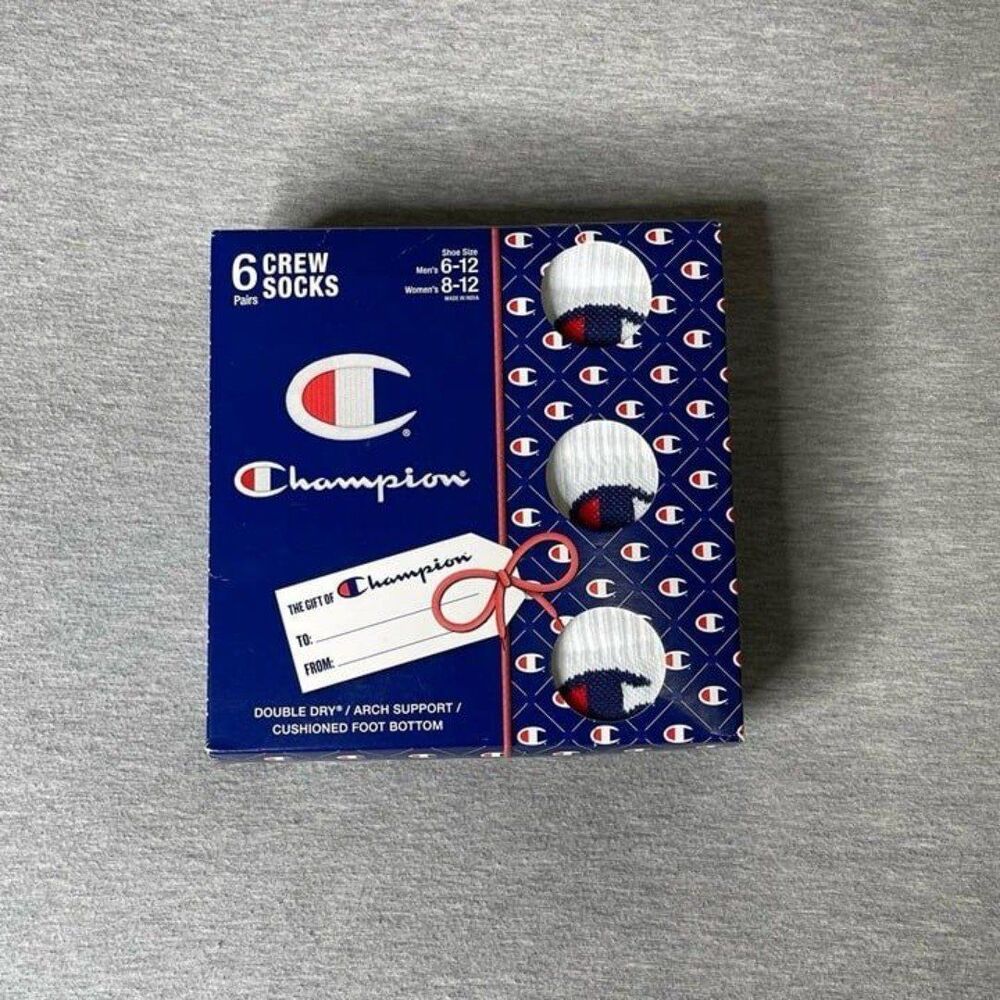 Champion Women's 6 Pair Crew Socks Gift Box Set
